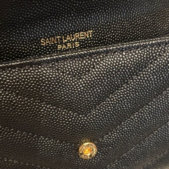 Saint Laurent YSL Monogram Small Flap Wallet in Grained Leather - Picture 9 of 16